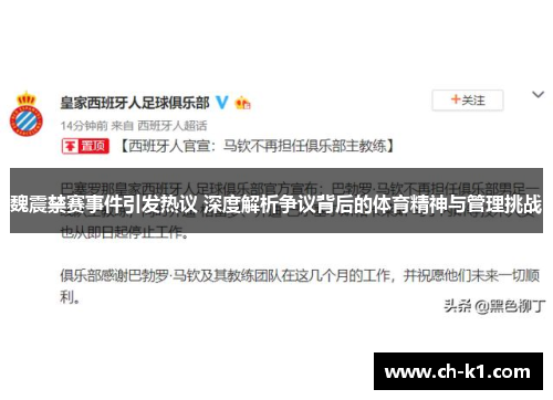 魏震禁赛事件引发热议 深度解析争议背后的体育精神与管理挑战