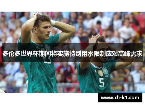 多伦多世界杯期间将实施特别用水限制应对高峰需求